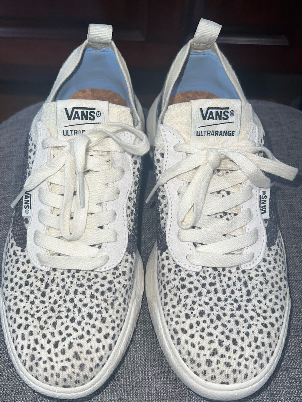 Vans Ultrarange Women's Cream Sneakers with Black Speckle Print